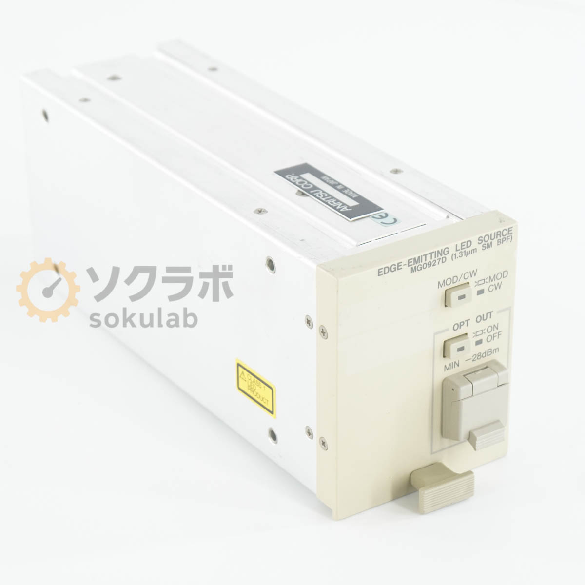 8日保証 Anritsu MG0927D 1.31μm SM BPF EDGE-EMITTING LED SOURCE アンリツ 端面発光LED光源 安定化光源 