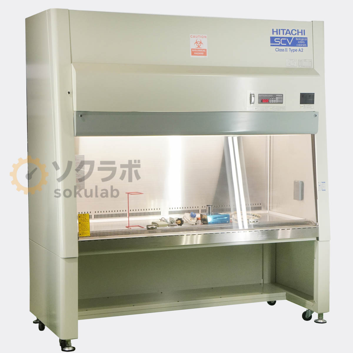 【中古】[DW]8日保証 HITACHI SCV-1609EC II A2 Safety Cabinet Class II 日立 バイオハザード対策用キャビネット クラス2 セーフティキャビネット [08116-0001]
