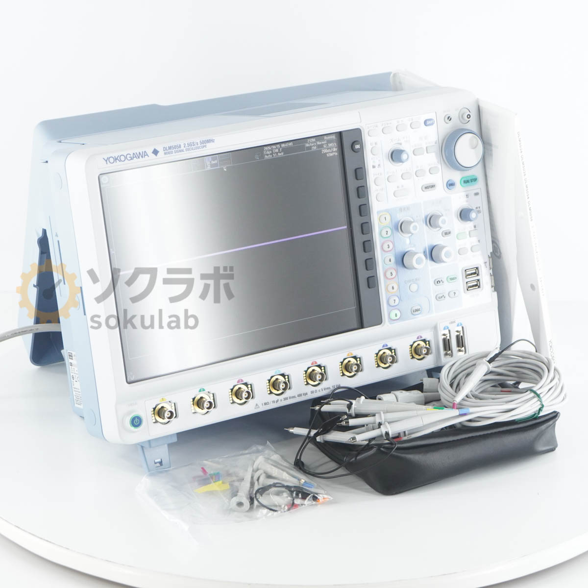 型番補足：-D-HJ/P8/E1 シリーズ・商品・ブランド名：MSO DLM5000 仕様：500MHz 2.5GS/s 付属品：電源コード ソフトウェア PROBE 701937*8【保証あり】開発機関や研究所等から動作品として入荷いたしました。 当店では校正は行なっておりませんので、校正期限内レベルの精度・確度を保証するものではございません。 あくまでも中古品としてご理解の上、ご購入ください。 詳細は写真にてご確認ください。【当商品について】500MHz 2.5GS/s MODEL：DLM5058 SUFFIX：-D-HJ/P8/E1【外観・動作・補足コメント】やや傷や汚れがあります。波形が表示されることを確認いたしました。【サイズ】高さ34.00cm×幅45.00cm×奥行23.00cm　重さ約10.00kg【サイズ補足】