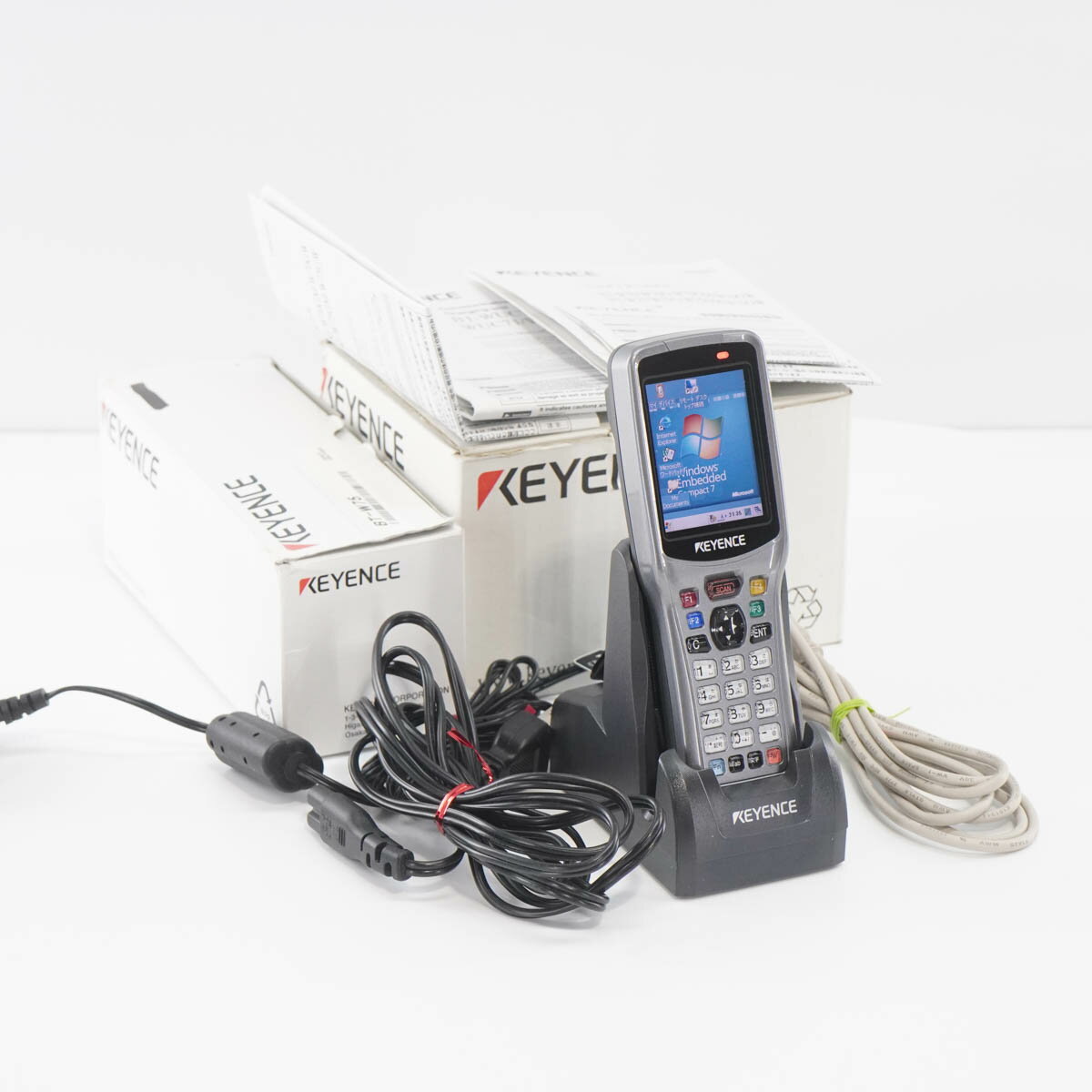 【中古】[PG]8日保証 44台入荷 KEYENCE BT-W75 HANDY TARMINAL ハンディターミナル BT-WUC7U ACアダプター 取扱説明書[SK03841-0001]