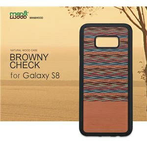 その他 Man＆Wood Galaxy S8 天然木ケース Browny Check ds-1941745