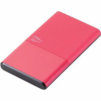 エレコム エレコム モバイルバッテリー iPhone andoroid IQOS 電子タバコ ICが最適出力自動判別 薄型 残量表示 半年保証 PSE認証済 1.5A 3000mAh ピンク Pink DE-M05-N3015PN DE-M05-N3015PN