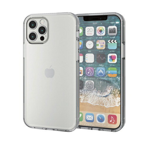 エレコム iPhone12 iPhone12 Pro ケース カバー フルカバー ( ポリカーボネート ガラスフィルム ) 360度 全面 クリア PM-A20BHV360LCR