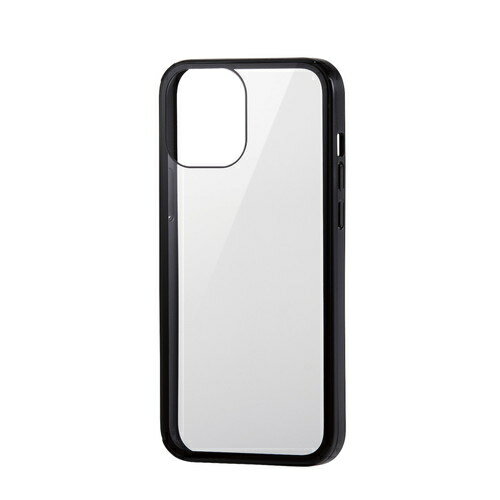 エレコム iPhone 12 Pro Max ケース カバー フルカバー ( 背面ガラス ガラスフィルム 付属 ) 360度 全面 ブラック PM-A20CHV360MBK