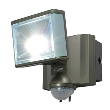 【アウトレット】LEDセンサーライト ELPA ESL-801AC コンセント式 屋外用 防犯ライト 防沫 430ルーメン