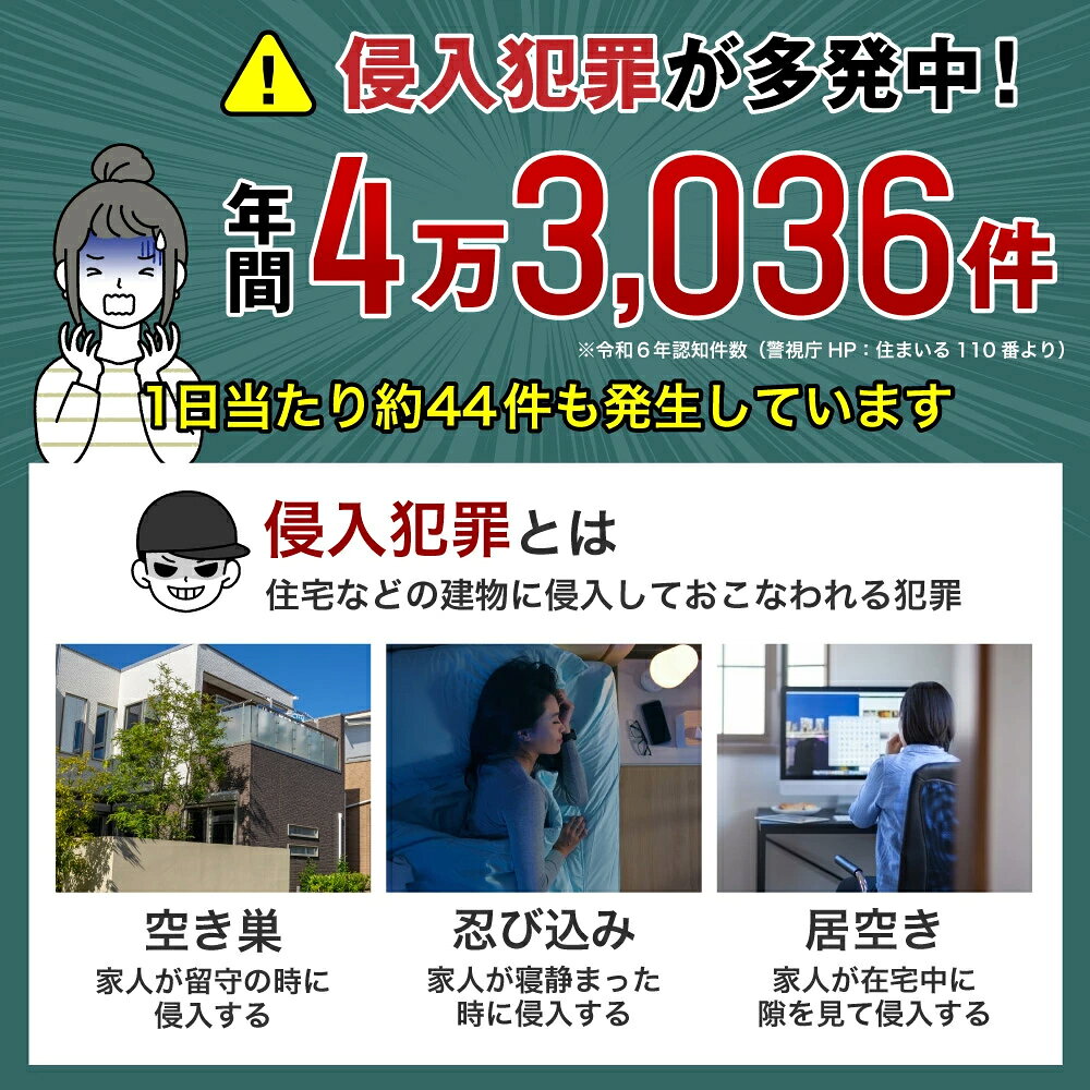 【旧パッケージ品セール】エルパ 薄型ウインドウアラーム 衝撃&開放検知 パールホワイト 2個入 ASA-W13-2P(PW)【セール】 dentendo-10005441 でんきのパラダイス 電天堂 サンプル画像2