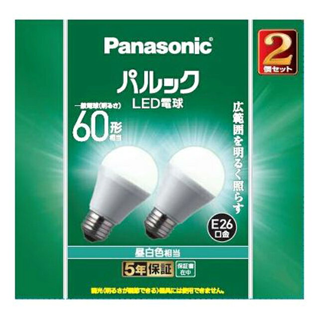乐天商城 - パナソニック LEDベーシック60昼白2P LDA7NGK62T