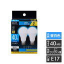 エルパ LED電球 2個セット ミニクリプトン球形 E17 40W形 昼光色 LDA4D-G-E17-G4103-2P