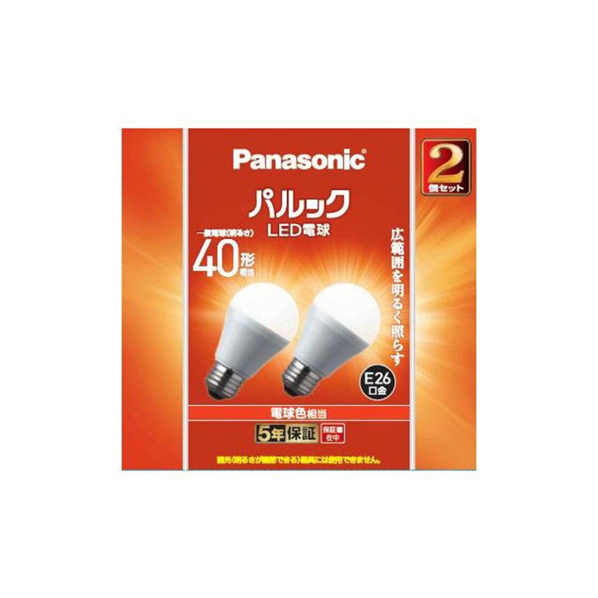 パナソニック LEDベーシック40電球2P LDA4LGK42T