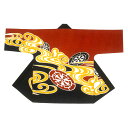 法被 半纏 半被 半天 袢天 顔料染め (エビ茶/黒) 綿100% 波に源氏車 祭り 衣装 大祭 祭禮 神輿 イベント 夏祭り 秋祭り まつり はんてん はっぴ ハッピ 男女兼用