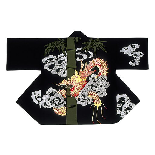法被 半纏 半被 半天 袢天 箔押し加工 (黒) 綿100% 龍柄 祭り 衣装 大祭 祭禮 神輿 イベント 夏祭り 秋祭り まつり はんてん はっぴ ハッピ 男女兼用 法被 半纏 半被 半天 袢天 箔押し加工 (黒) 綿100% 龍柄 祭り 衣装 大祭 祭禮 神輿 イベント 夏祭り 秋祭り まつり はんてん はっぴ ハッピ 男女兼用