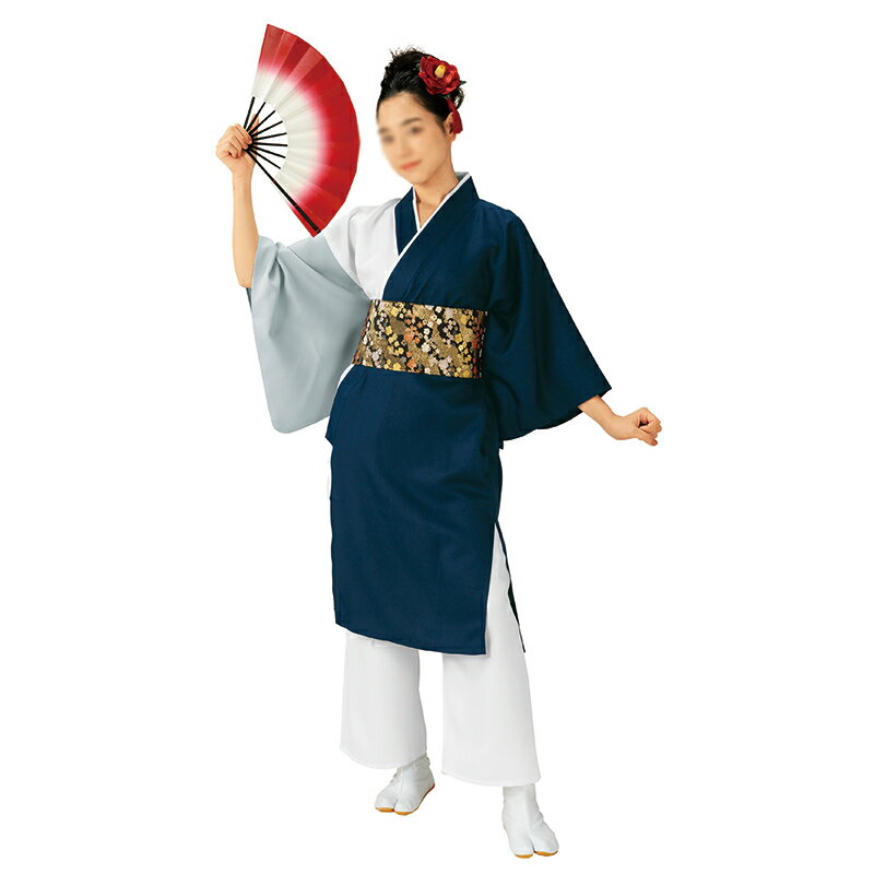 Rakuten - よさこい 衣装 コスチューム 着物風長半纏 ポリエステル100% YOSAKOI ソーラン 祭り ダンス 舞踊 踊り 舞台 ステージ 男女兼用