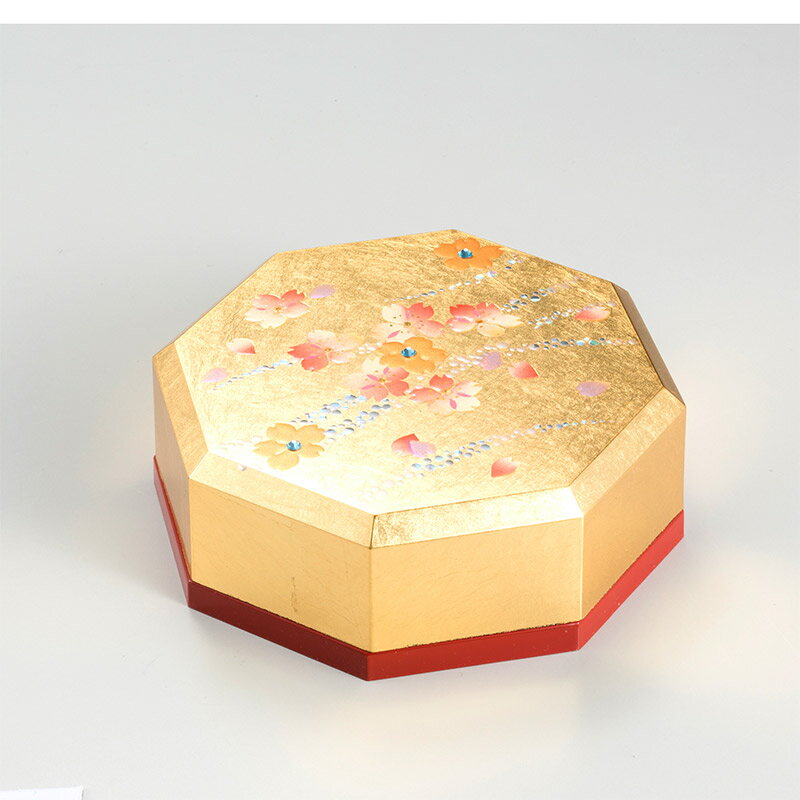 きらり　八角小箱 【金箔 箔一 金沢 工芸品 法人ギフト 新築祝い 引越祝い 退職祝 結婚祝い 贈り物 ペア 夫婦 誕生日 退職祝い プレゼント 男性 古希 喜寿 祝い 】 1