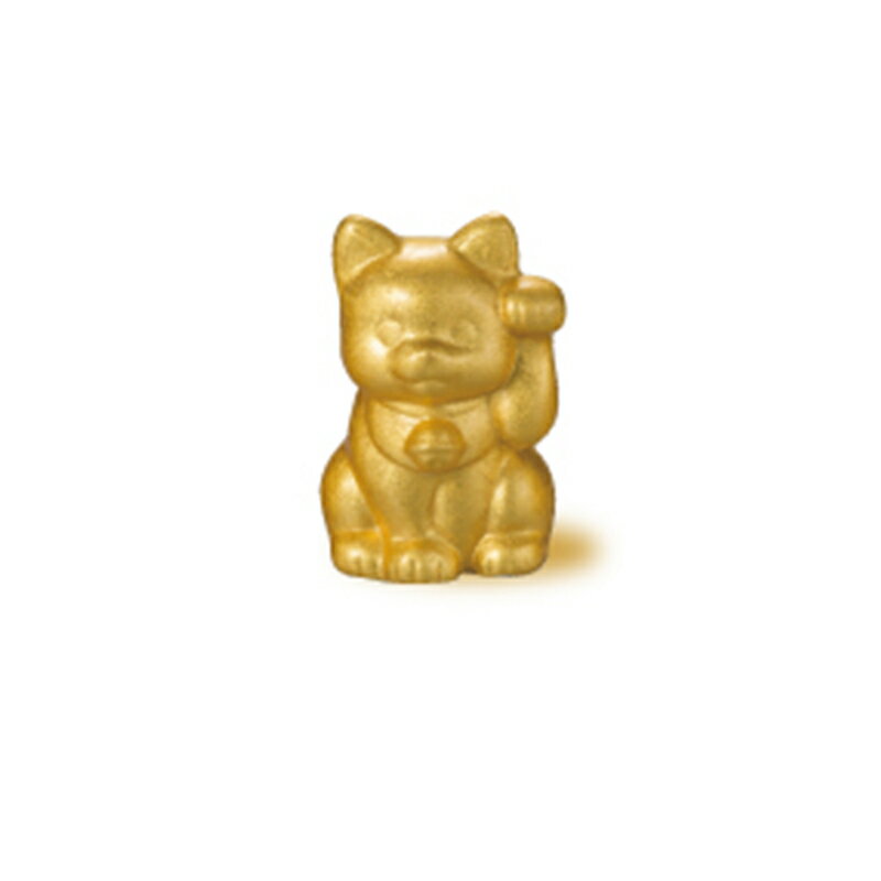 開運招き猫［左手］中 【金箔 箔一 金沢 工芸品 法人ギフト 新築祝い 引越祝い 退職祝 結婚祝い 贈り物 ペア 夫婦 誕生日 退職祝い プレゼント 男性 古希 喜寿 祝い 】