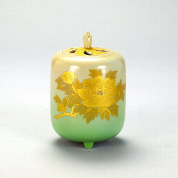 九谷焼 米寿 プレゼント 金婚式 香炉 釉裏金彩牡丹紋【陶器 法人ギフト 新築祝い 引越祝い 退職祝 結婚祝い 贈り物 ペア 夫婦 誕生日 退職祝い プレゼント 男性 古希 喜寿 祝い 】