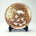 敬老の日 九谷焼 米寿 プレゼント 金婚式 8.5号飾皿 金襴手富士に鶴図【陶器 法人ギフト 新築祝い 引越祝い 退職祝 結婚祝い 贈り物 ペア 夫婦 誕生日 ...