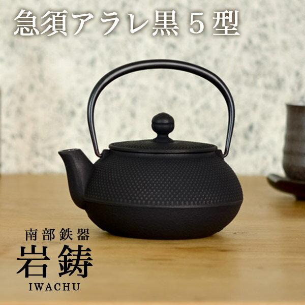  急須 アラレ 黒 5型 650ml ( 岩鋳 あす楽 父の日 早割 プレゼント 初任給 取っ手付き 茶こし付き 茶器 おしゃれ ティーポット 南部鉄器 結婚 出産 内祝い 引き出物 金婚式 誕生日プレゼント 還暦祝い 古希 喜寿 米寿 退職 定年 )