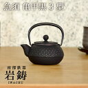 【10%OFFクーポン 本日23:59まで】 急須 亀甲 黒 3型 320ml 茶こし付き ( 岩鋳 あす楽 母の日 プレゼント 初任給 取っ手付き 茶こし付き...