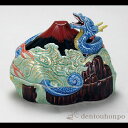 【LINE登録で300円クーポン】 九谷焼 香炉 赤富士に龍 6号 ( 木箱名入れ有料 木札名入れ有料 お香 線香 リラックス 仏具 人気 九谷焼 周年 創立 ...