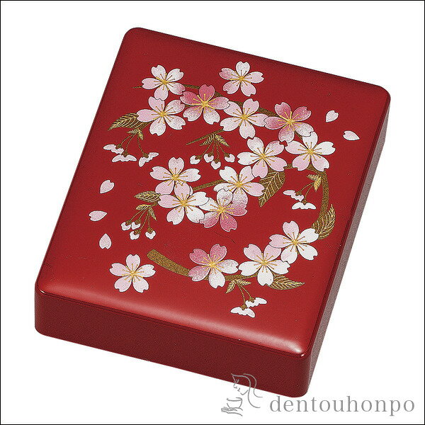 【LINE登録で300円クーポン】 印鑑ケース 赤 さくら野 ( 名入れ有料 アクセサリー入れ 収納ボックス ケース お祝い 女性 山中漆器 結婚 出産 内祝い...