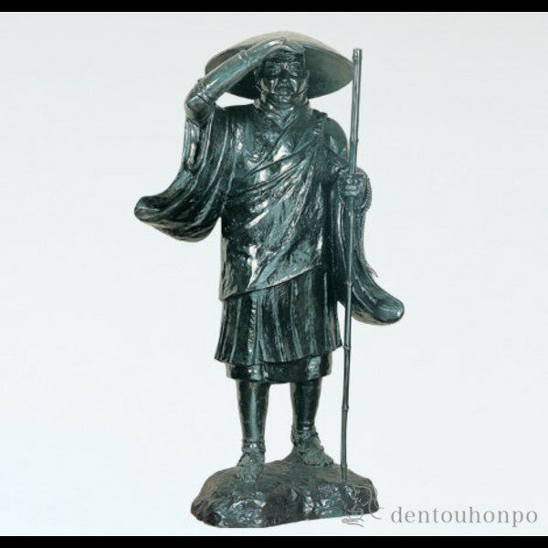 【LINE登録で300円クーポン】 銅製 親鸞聖人 50号 ( 木札名入れ有料 銅像 屋外 美術品 工芸品 伝統 高岡銅器 周年 創立 上場 竣工 開店 事務所...