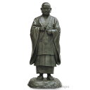 【LINE登録で300円クーポン】 銅製 法然上人 60号 ( 木札名入れ有料 銅像 屋外 美術品 工芸品 伝統 高岡銅器 周年 創立 上場 竣工 開店 事務所...