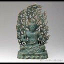 【LINE登録で300円クーポン】 銅製 不動明王座像 塗板付き ( 木札名入れ有料 仏壇 寺院 仏様 日本 仏具 高岡銅器 法要 メモリアル 法事 祈念 弔事...