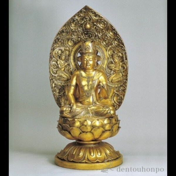 【LINE登録で300円クーポン】 銅製 虚空蔵菩薩 金箔 丑・寅年生まれのお守本尊(三十三回忌) ( 木札名入れ有料 仏像 お寺 日本 屋外 屋内 高岡銅器 ...