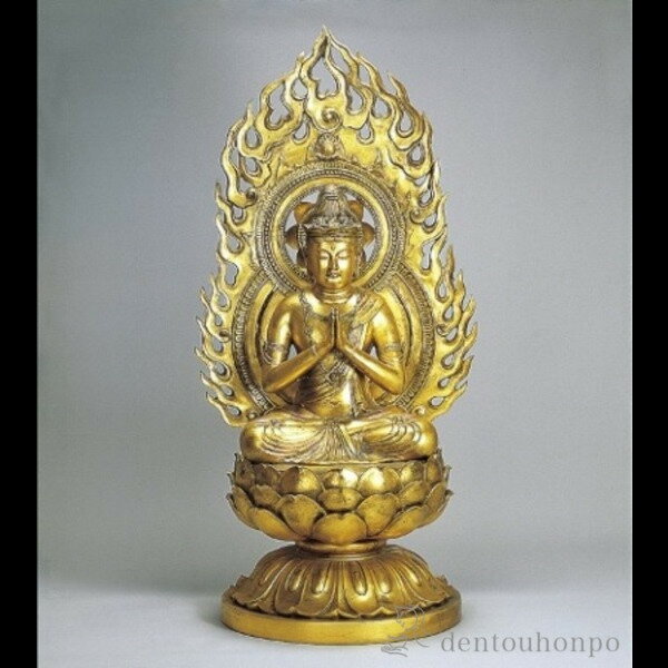 【LINE登録で300円クーポン】 銅製 普賢菩薩 金箔 辰・巳年生まれのお守本尊(四七日) ( 木札名入れ有料 仏像 お寺 日本 屋外 屋内 高岡銅器 法要 ...