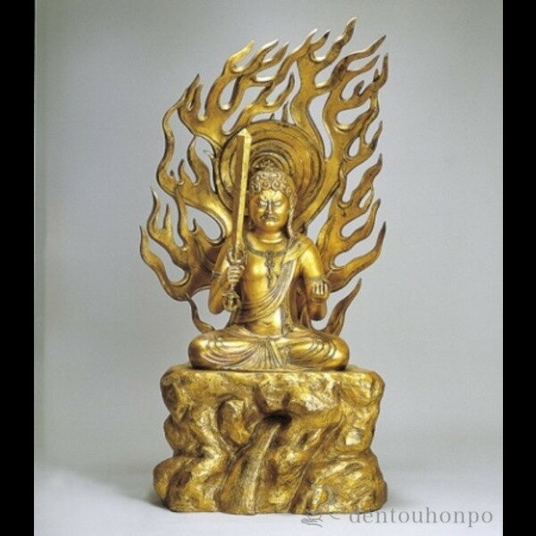 【LINE登録で300円クーポン】 銅製 不動明王 金箔 酉年生まれのお守本尊(初七日) ( 木札名入れ有料 仏像 お寺 日本 屋外 屋内 高岡銅器 法要 メモ...