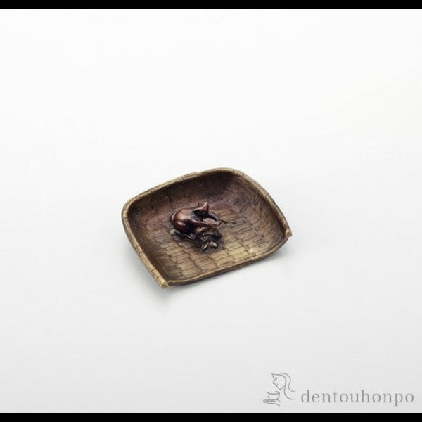 【LINE登録で300円クーポン】 銅製 香立 箕にねずみ ( お香 線香 リラックス 仏具 人気 高岡銅器 結婚 出産 内祝い 引き出物 金婚式 誕生日プレゼ...