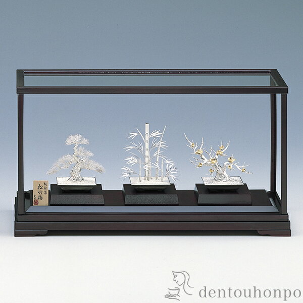 【LINE登録で300円クーポン】 銀製 盆栽 三点セット A 3号・87g ( 光則(銀工芸) プレート名入れ有料 木札名入れ有料 高級 コレクション 美術品...