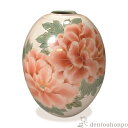 【LINE登録で300円クーポン】 花生(中) 白掛牡丹 ( 名入れ有料 ガラス フラワーベース 花器 一輪挿し おすすめ 清水焼 京焼 周年 創立 上場 竣工...