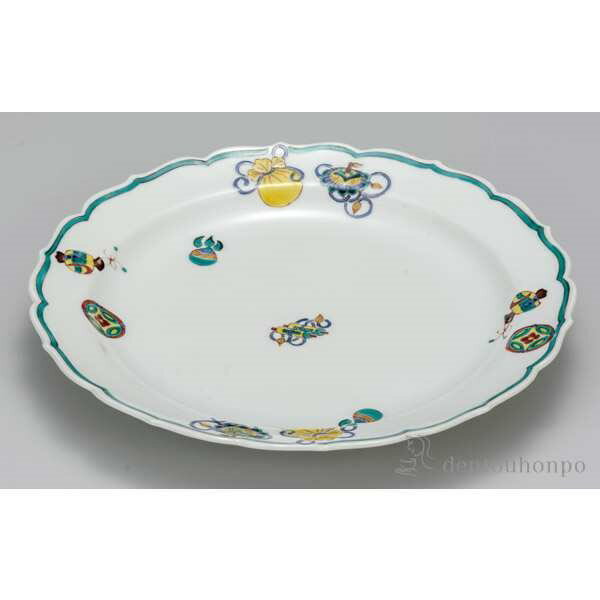 【LINE登録で300円クーポン】 九谷焼 盛皿 宝尽くし 8号 ( 盛皿 プレート セット 食器 パーティー 九谷焼 結婚 出産 内祝い 引き出物 金婚式 誕生日プレゼント 還暦祝い 古希 喜寿 米寿 退職 定年 プレゼント お祝い お返し お礼 令和 両親 父 母 男性 女性 日本製 )