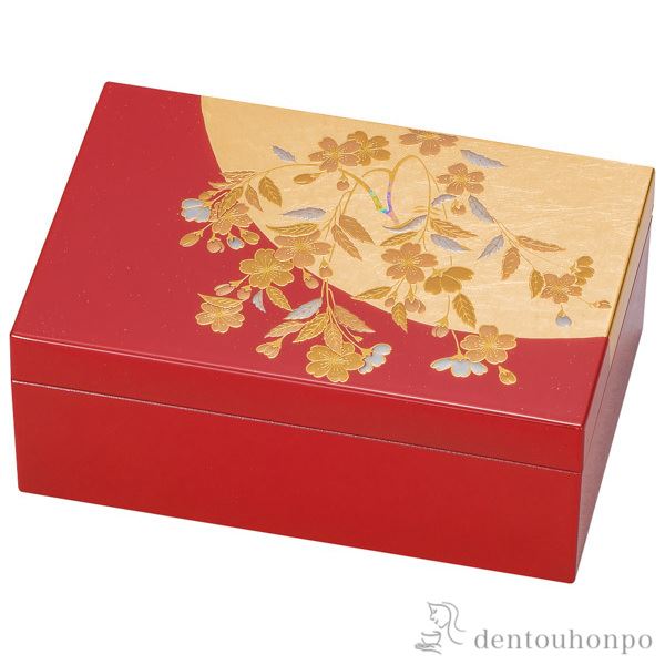 【LINE登録で300円クーポン】 プチアクセサリーBOX さくら ( 名入れ有料 アクセサリー入れ 収納ボックス ケース BOX 宝物 山中漆器 結婚 出産 ...