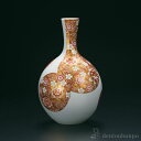 【LINE登録で300円クーポン】 九谷焼 花瓶 赤絵金彩花詰紋 8号 ( 木箱名入れ有料 木札名入れ有料 ガラス フラワーベース 花器 一輪挿し おすすめ 九...
