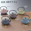【10%OFFクーポン 本日23:59まで】 急須 平アラレ 選べる5色/チョコ/こげ茶/若草/黒/ダマン青 3型 350ml 茶こし付 ( 岩鋳 母の日 プレ...