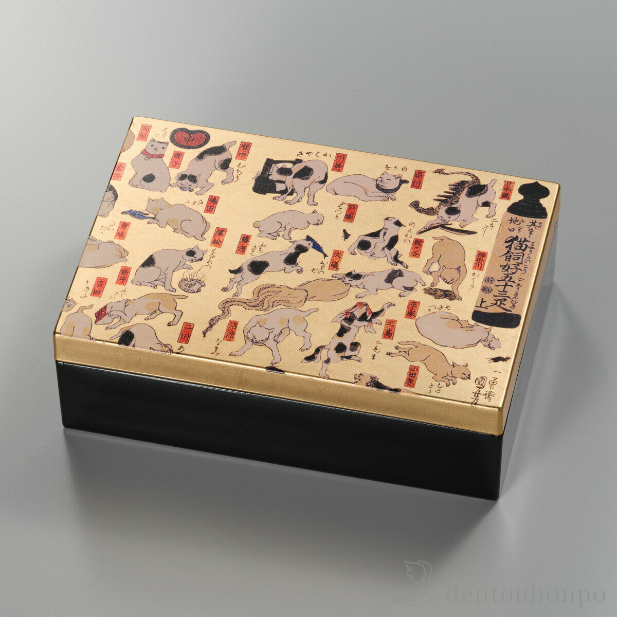 【LINE登録で300円クーポン】 箔名画 アクセサリーボックス みゃう ( 箔一 アクセサリー入れ 収納ボックス ケース BOX 宝物 金沢金箔 結婚 出産 内祝い 引き出物 金婚式 誕生日プレゼント 還暦祝い 古希 喜寿 米寿 退職 定年 プレゼント お祝い お返し お礼 令和 両親 父 )