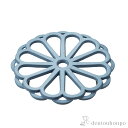 【LINE登録で300円クーポン】 釜敷 輪菊 艶消空色 (小) ( 岩鋳 母の日 プレゼント 初任給 急須 ポット 湯冷まし 茶器 おすすめ 南部鉄器 結婚 ...