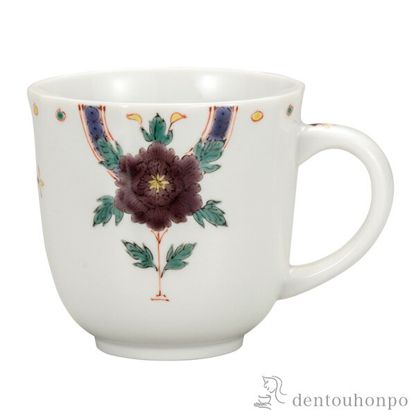 【LINE登録で300円クーポン】 マグカップ 牡丹文 ( プレゼント デザイン マグ オリジナル タンブラー 九谷焼 結婚 出産 内祝い 引き出物 金婚式 誕生日プレゼント 還暦祝い 古希 喜寿 米寿 退職 定年 プレゼント お祝い お返し お礼 令和 両親 父 母 男性 女性 )