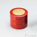 【LINE登録で300円クーポン】 丸二段小筥 金箔さくら 朱 ( 父の日 プレゼント 初任給 アクセサリー入れ 収納ボックス ケース BOX 宝物 越前漆器 ...