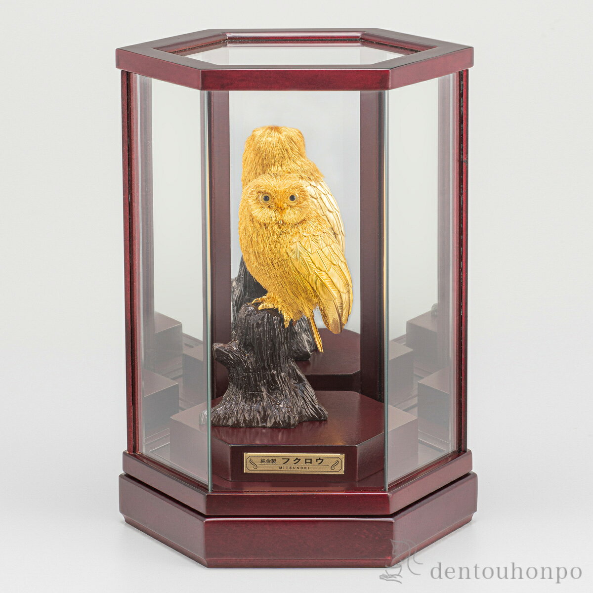 純金 フクロウ E 80g ( 光則(金工芸) 木札名入れ有料 高級 コレクション 美術品 工芸品 伝統 東京銀器(金工芸) 周年 創立 上場 竣工 開店 事務...
