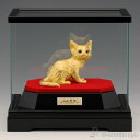【LINE登録で300円クーポン】 純金 愛猫 B 50g ( プレート名入れ有料 木札名入れ有料 高級 コレクション 美術品 工芸品 伝統 東京銀器(金工芸...