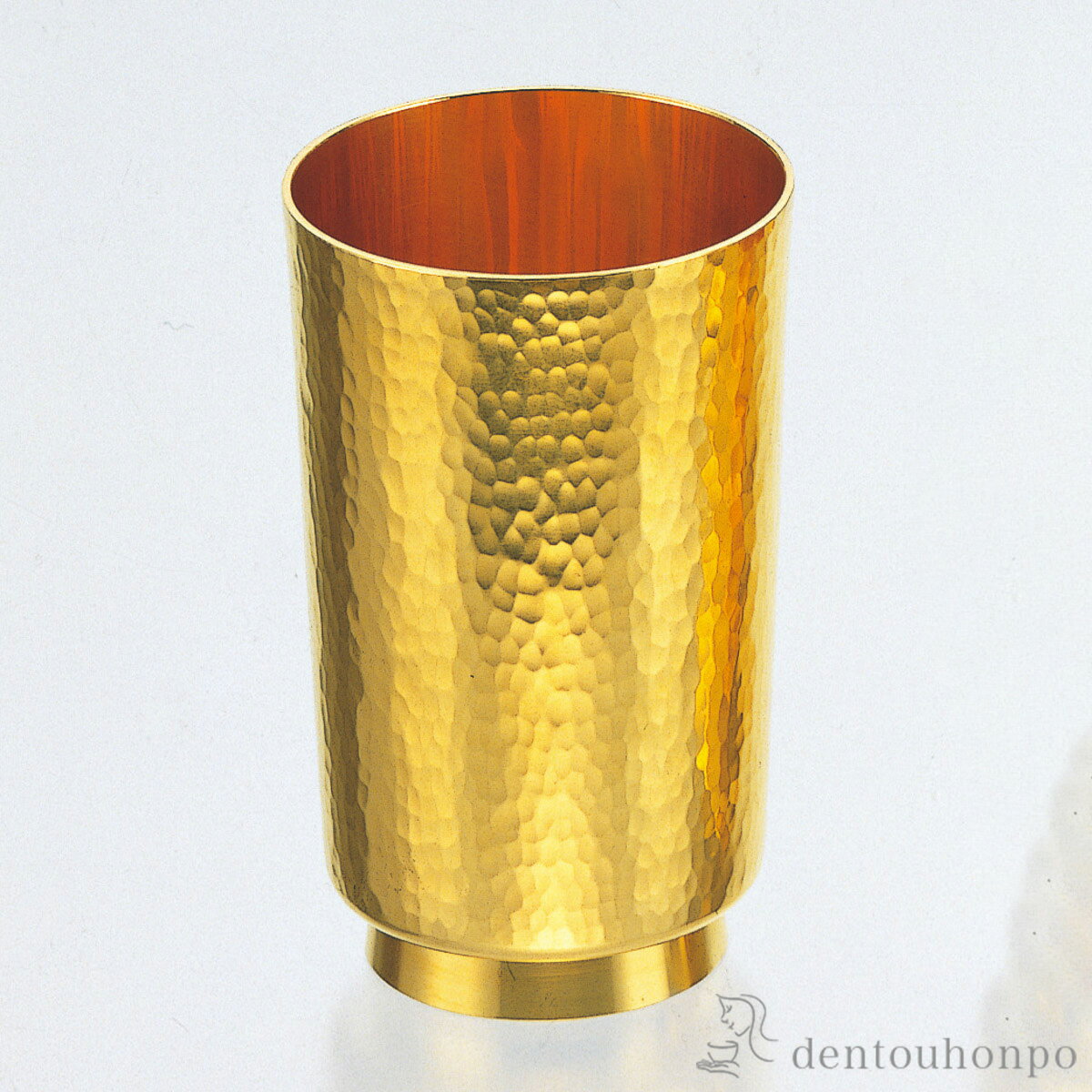 純金 湯呑 鎚目 大 200g ( 木札名入れ有料 高級 コレクション 美術品 工芸品 伝統 東京銀器(金工芸) 周年 創立 上場 竣工 開店 事務所移転 開業...