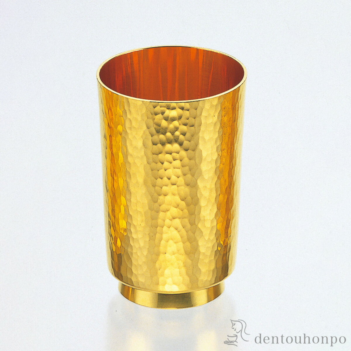 純金 湯呑 鎚目 小 130g ( 木札名入れ有料 高級 コレクション 美術品 工芸品 伝統 東京銀器(金工芸) 周年 創立 上場 竣工 開店 事務所移転 開業...