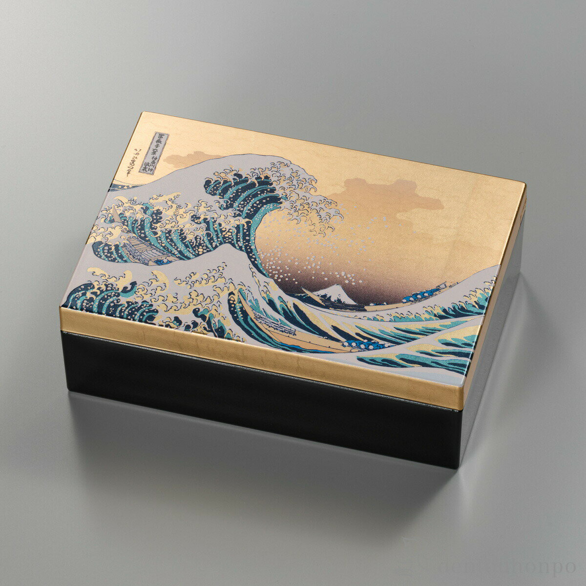 箔名画 アクセサリーボックス 波 ( 箔一 アクセサリー入れ 収納ボックス ケース BOX 宝物 金沢金箔 結婚 出産 内祝い 引き出物 金婚式 誕生日プレゼント 還暦祝い 古希 喜寿 米寿 退職 定年 プレゼント お祝い お返し お礼 令和 両親 父 母 男性 女性 日本製 )