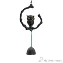動物 風鈴 枝乗りふくろう 黒色 短冊付 ( あす楽 モダン インテリア おしゃれ ウィンドチャイム 人気 高岡銅器 周年 創立 上場 竣工 開店 事務所移転 ...