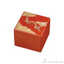 【10%OFFクーポン 7/11 1:59まで】 角宝石箱 吉祥鶴 赤 オルゴール付 ( アクセサリー入れ 収納ボックス ケース BOX 宝物 山中漆器 結婚 ...