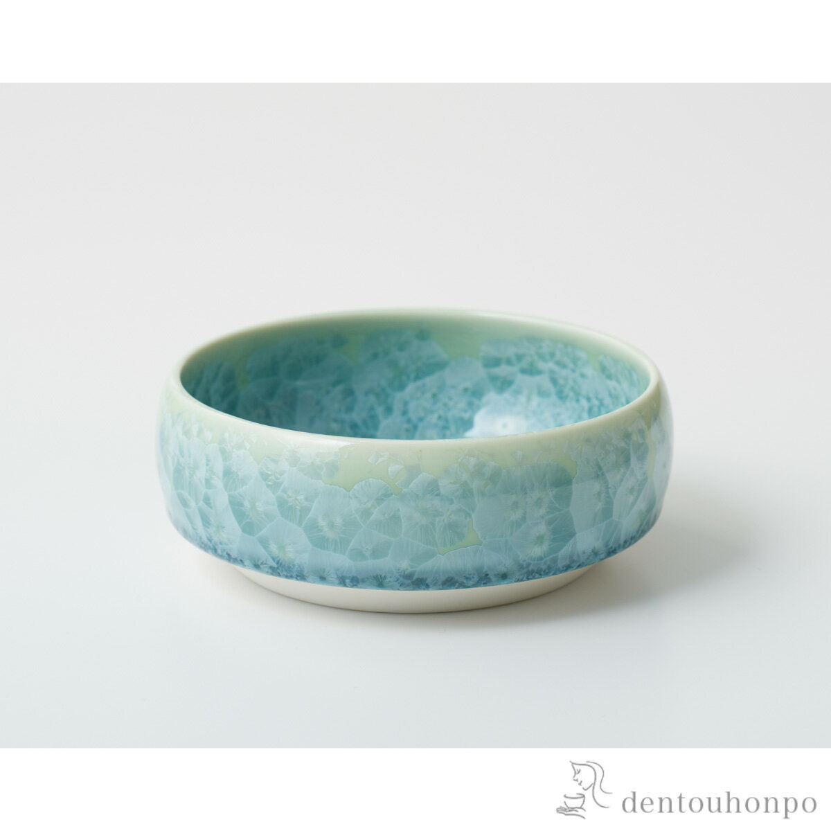 ペット用フードボウル Paws bowl 花結晶 緑 S ( 清水焼 京焼 猫用 犬用 ネコ 猫 ペット用品 清水焼 京焼 新築祝い 誕生日 プレゼント お祝い お返し お礼 令和 家族 ペット 男性 女性 日本製 おすすめ おしゃれ かわいい 可愛い おそろい )