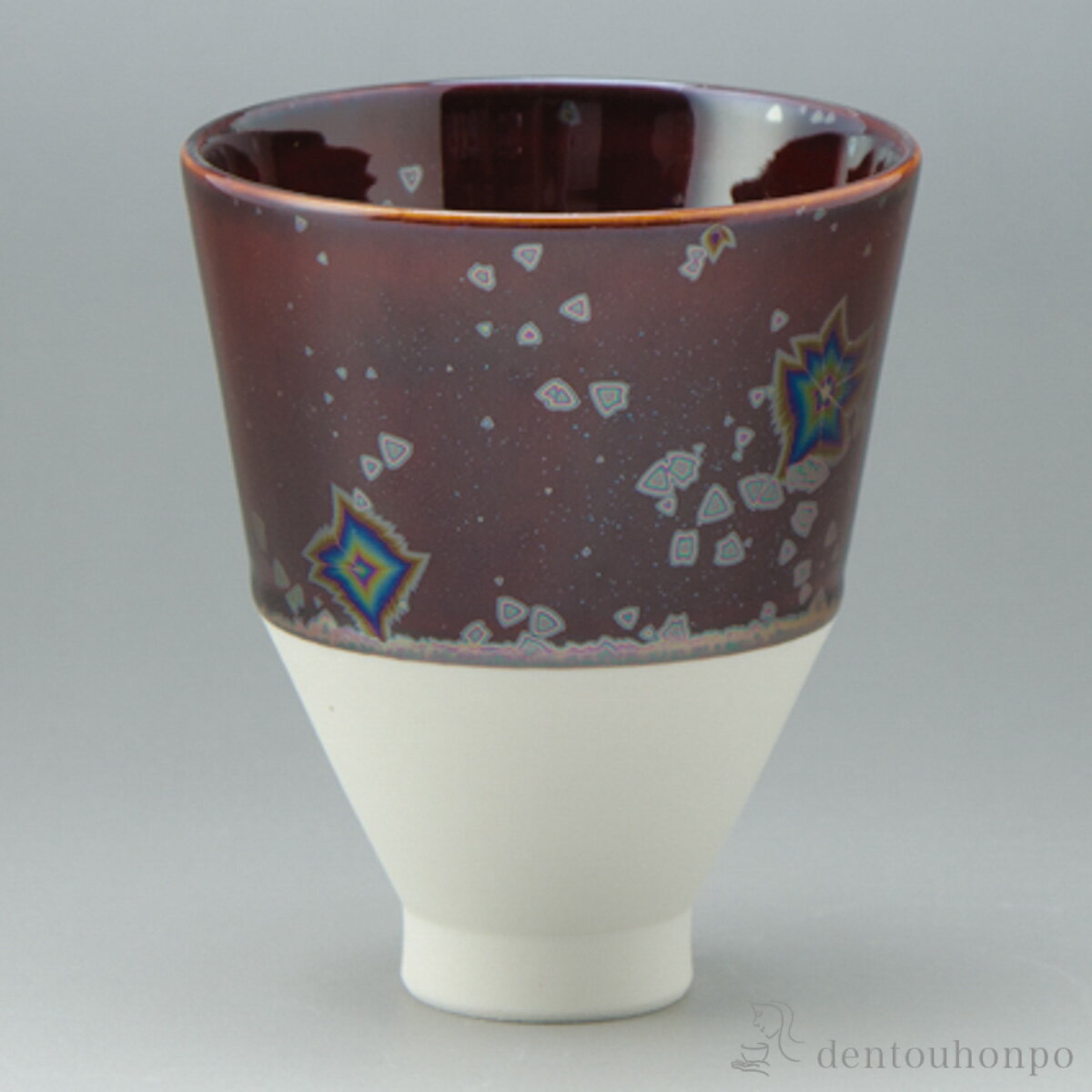 YUNOMI KOROMO 赤燿虹彩 ( 湯のみ ゆのみ 湯飲み カップ プレゼント 清水焼 京焼 結婚 出産 内祝い 引き出物 金婚式 誕生日プレゼント 還暦祝い 古希 喜寿 米寿 退職 定年 プレゼント お祝い お返し お礼 令和 両親 父 母 男性 女性 日本製 おすすめ おしゃれ かわいい )